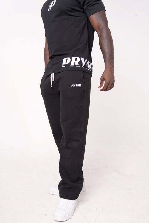 Leisure Straight Leg Sweats - Black